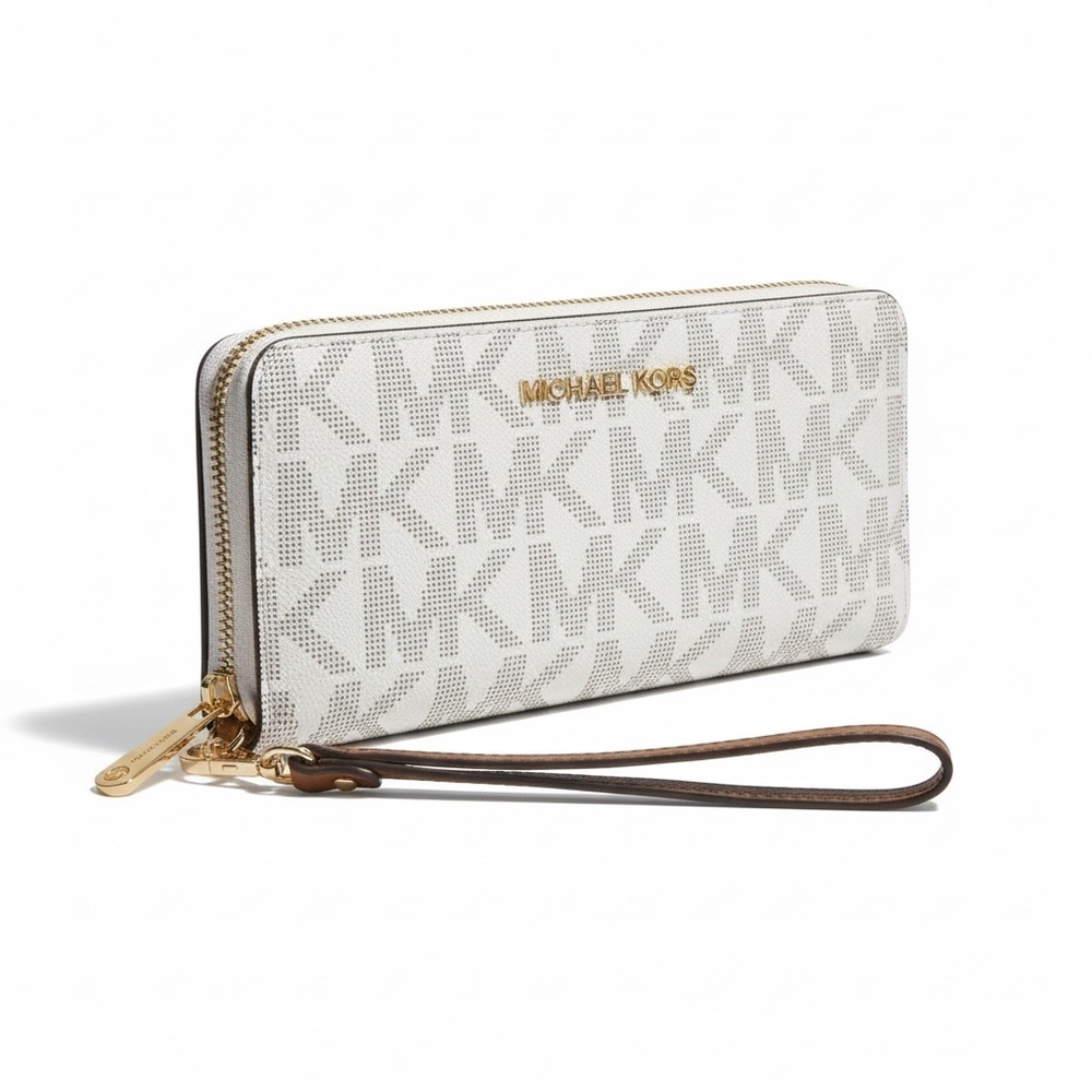 Michael Kors Signature Logo Zip Around Wallet Wristlet NWOT - Picture 9 of 9